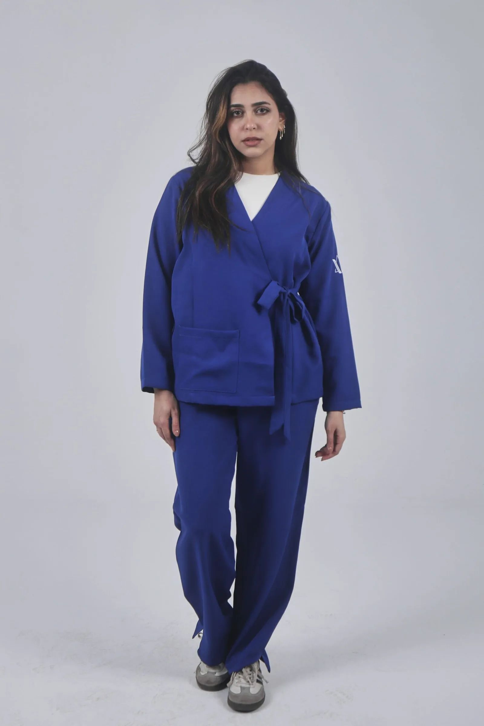 Royal Blue Ribbon Scrub