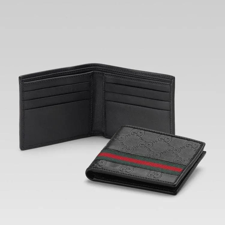 Signature Monogram & Stripe Wallet
