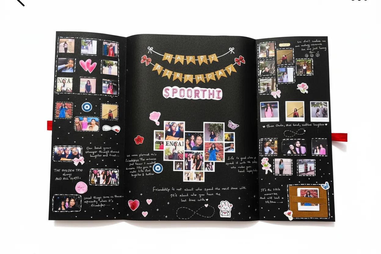 Black Velvet Scrapbook Card