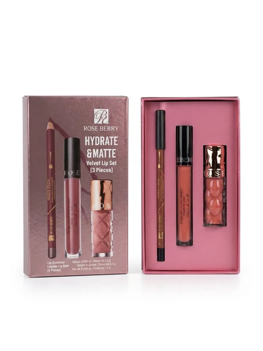 Rose Berry Hydrate & Matte Velvet Lip Set