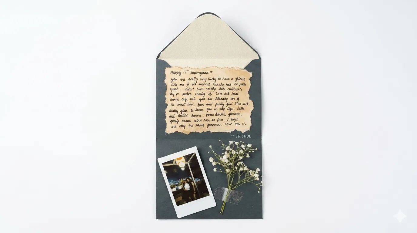 The Midnight Letter & Polaroid Set (100% Handmade & Customizable)
