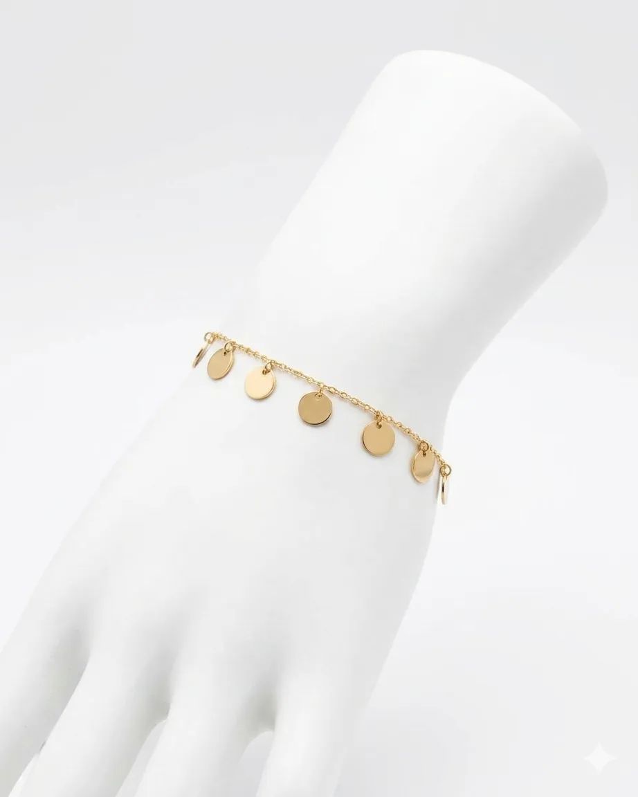 Gold Coins Charm Bracelet