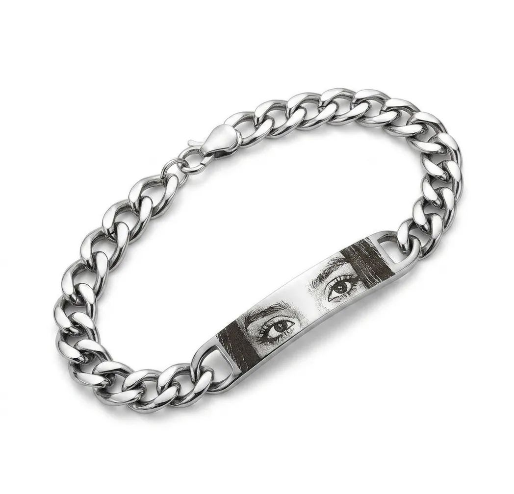 Customized "Eye of Love" Silver Bracelet