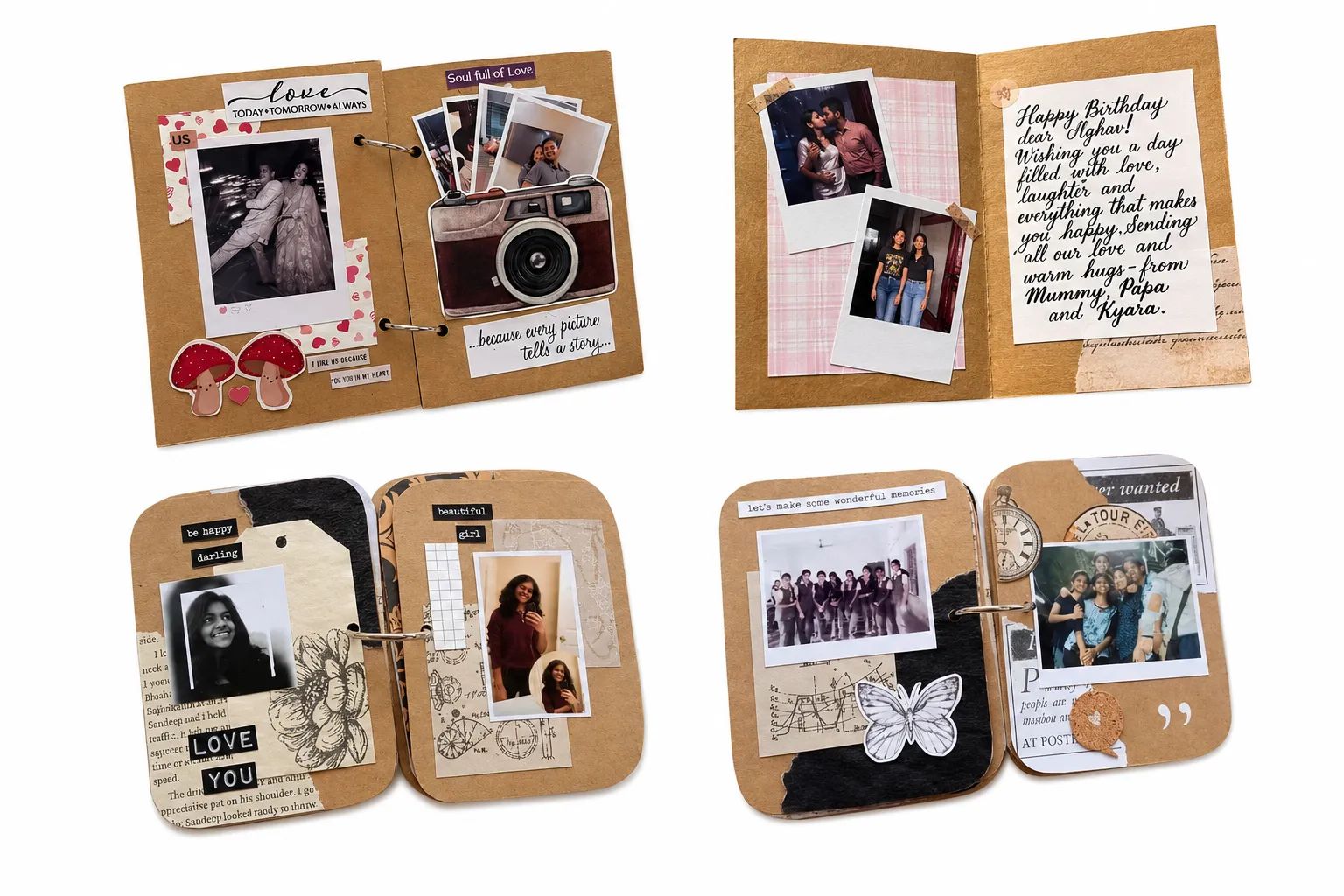 Handcrafted Photo Story Scrapbook