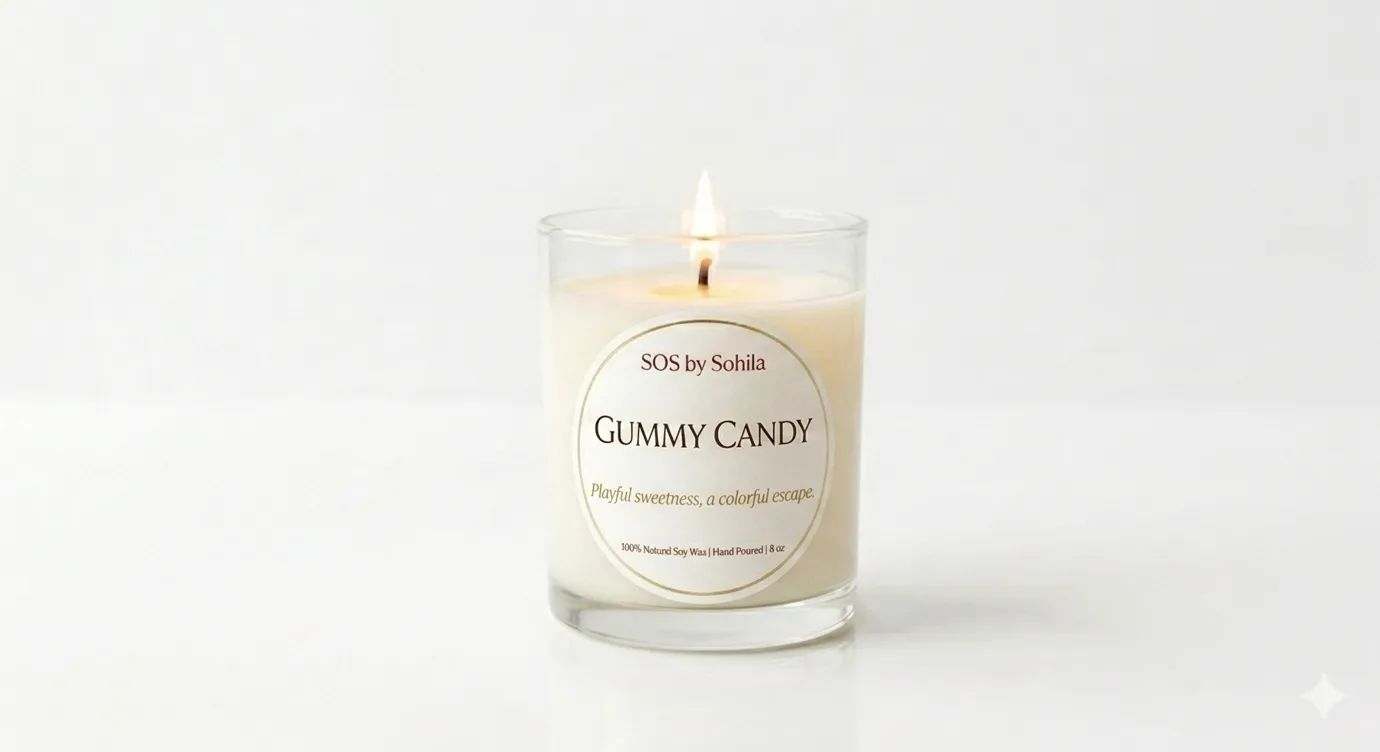 SOS Gummy Candy Luxury Jar Candle