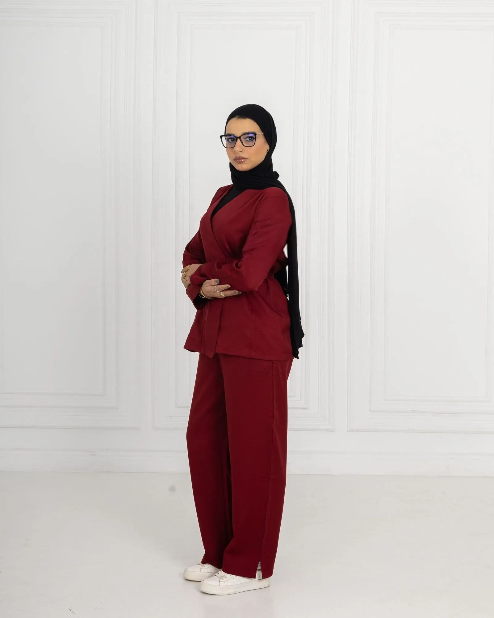 Burgundy Ribbon Scrub