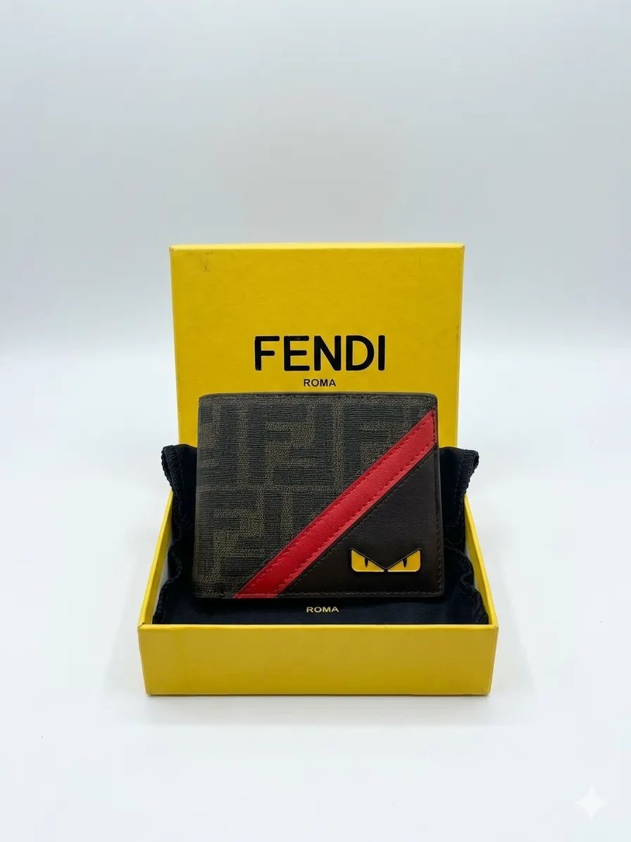 The Fendi Icon Red-Stripe Wallet