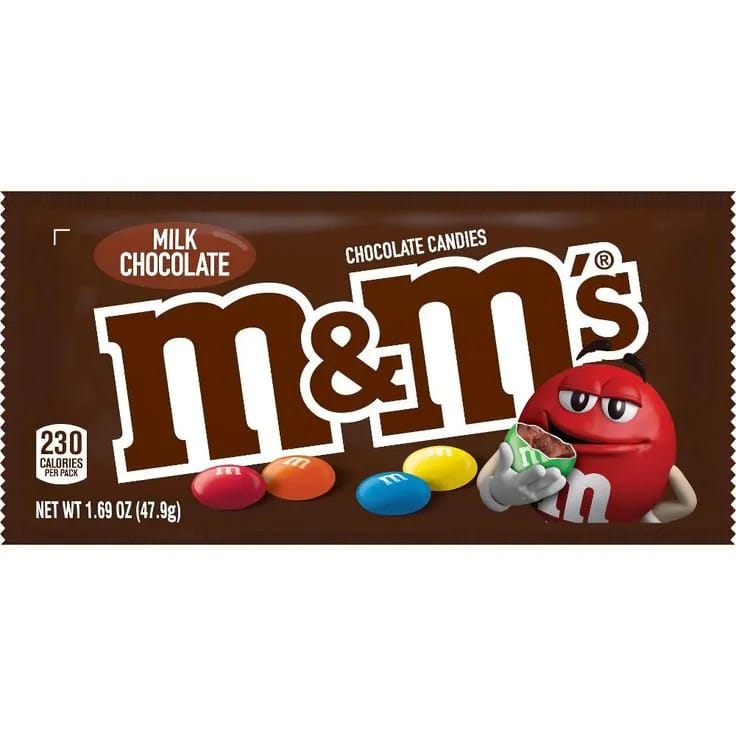 1 M&M chocolate