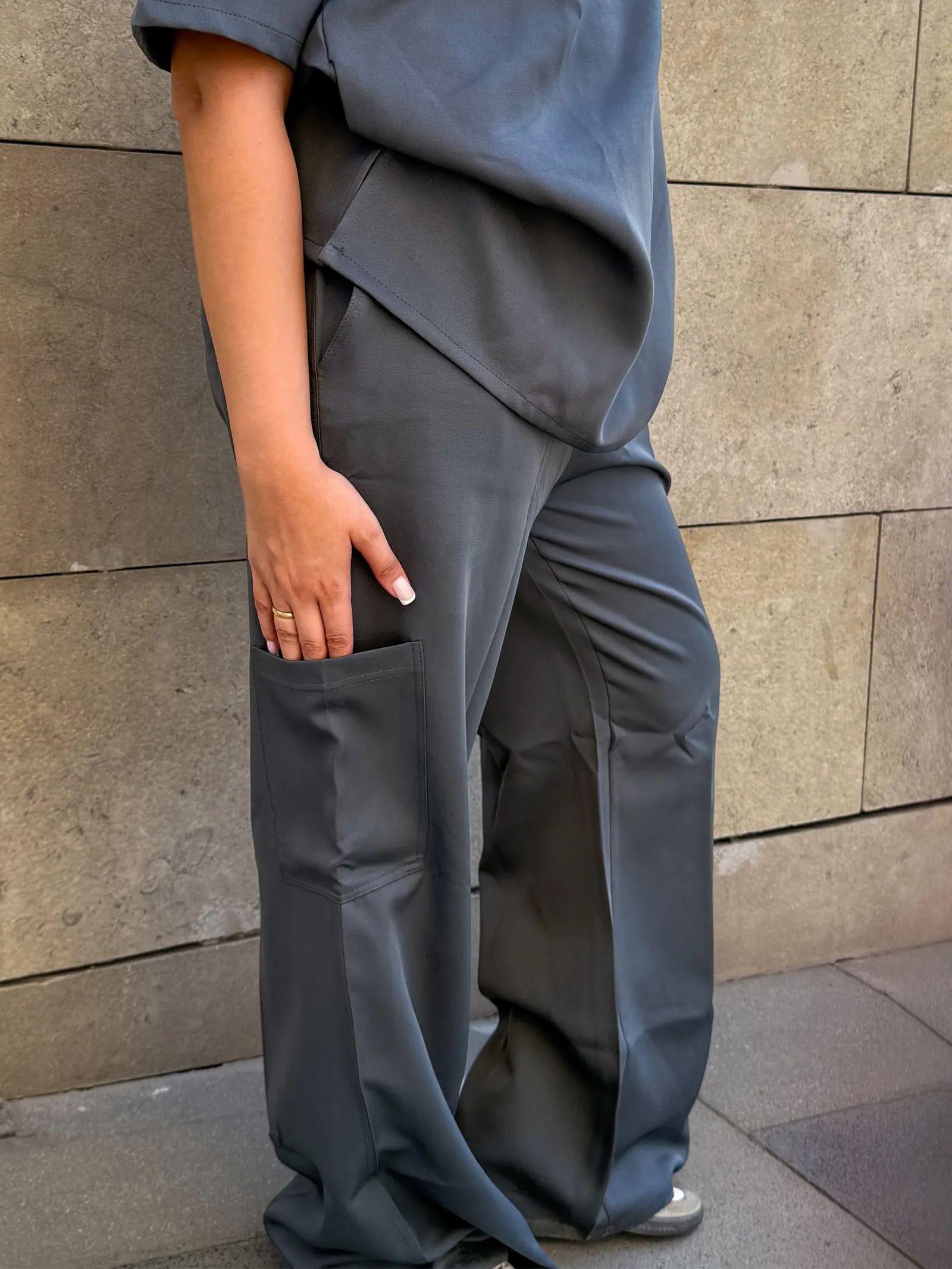 Gray Supreme Flare Scrub