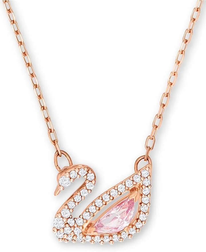 Swarovski Dazzling Swan Pendant - Rose Gold (100% Authentic)