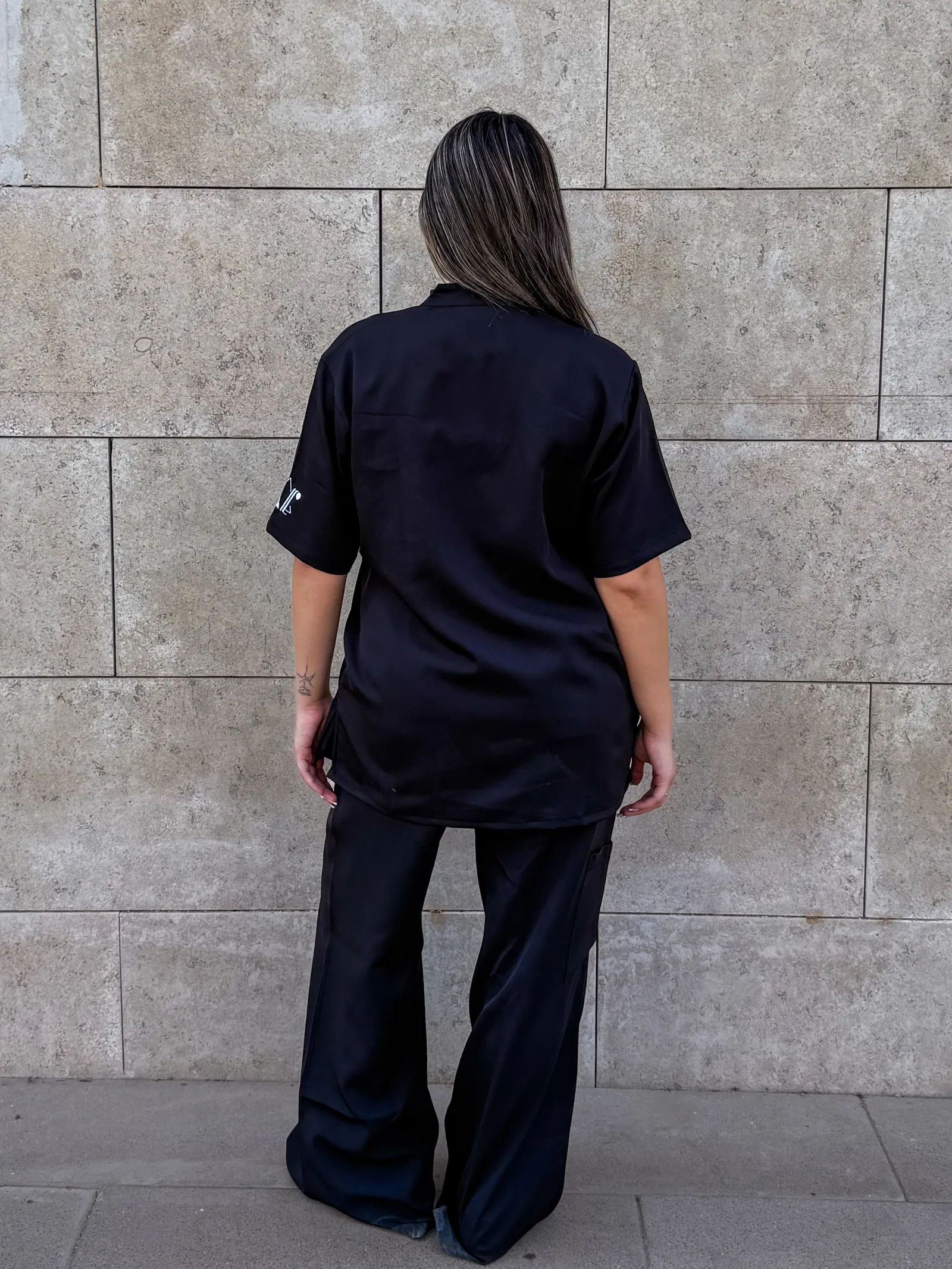 Black Supreme Flare Scrub