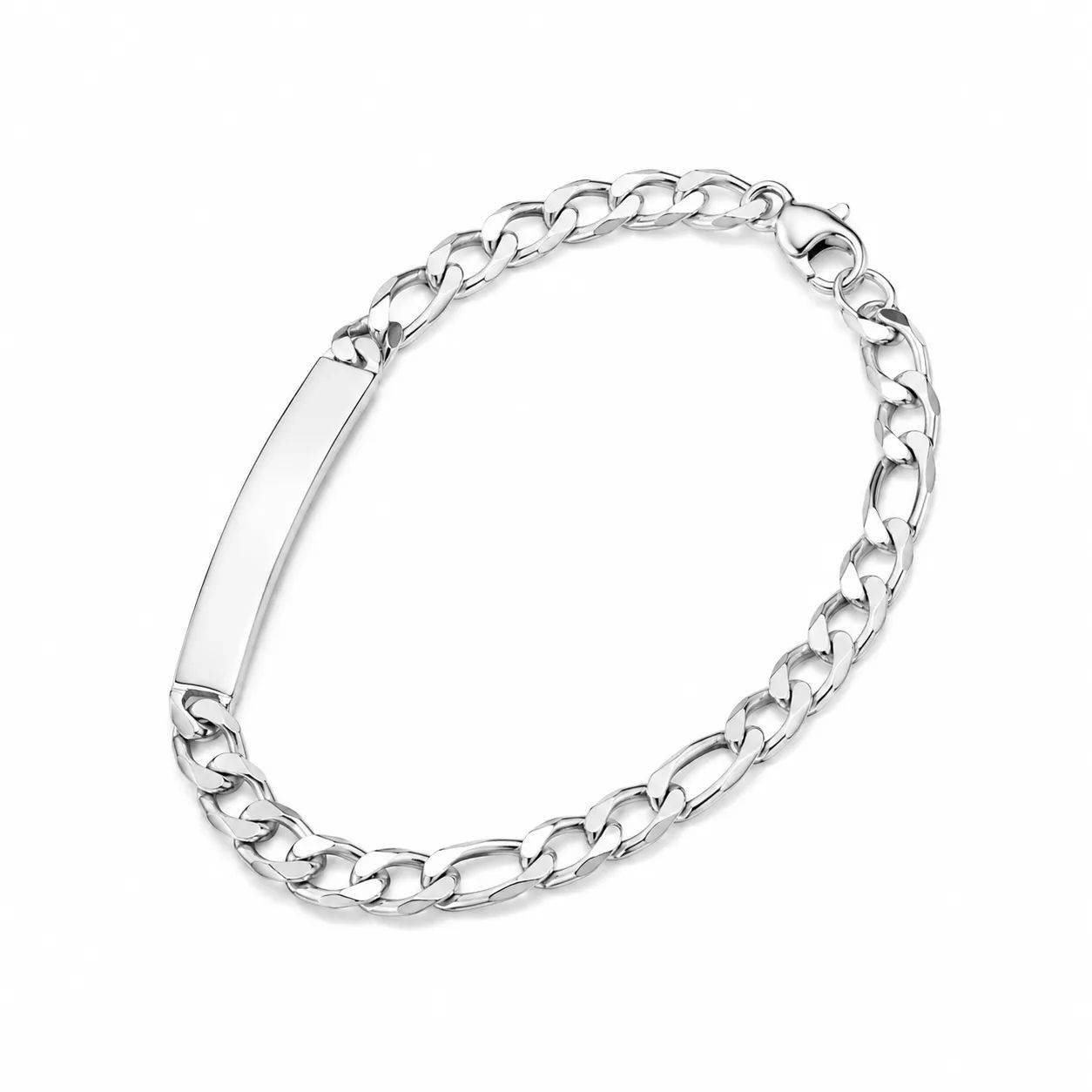 Silver ID Plate Bracelet