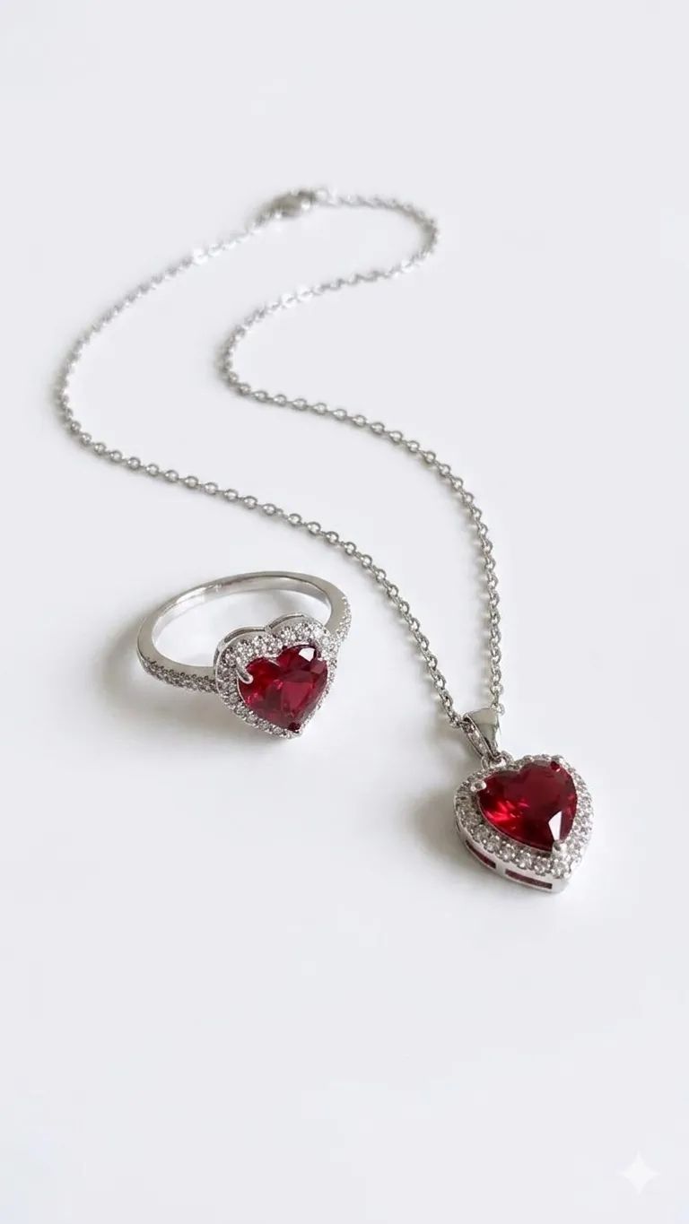 The Crimson Heart Set (Pandora Inspired - High Copy)
