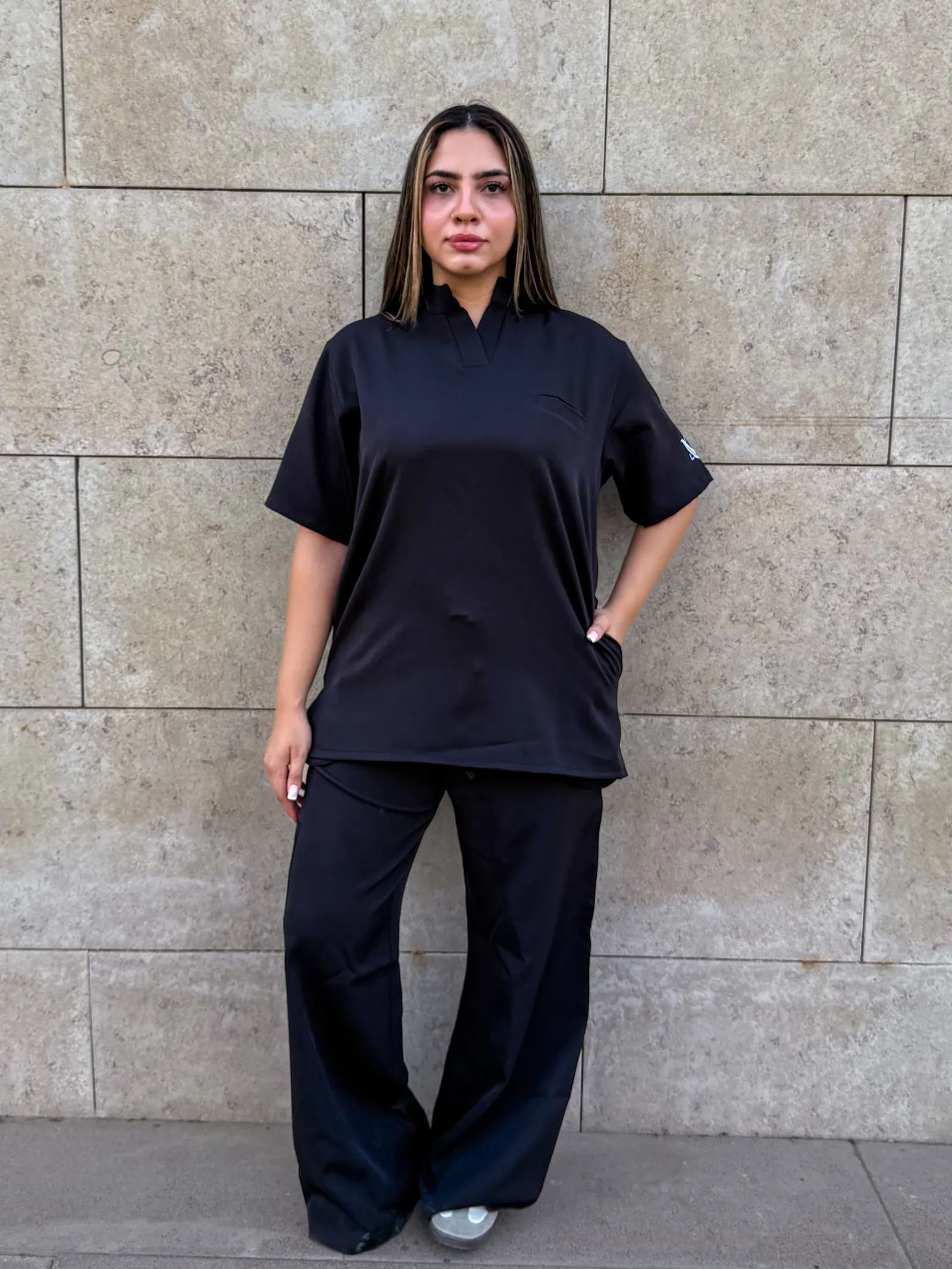 Black Supreme Flare Scrub