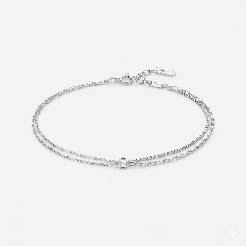 Silver Layered Harmony Bracelet