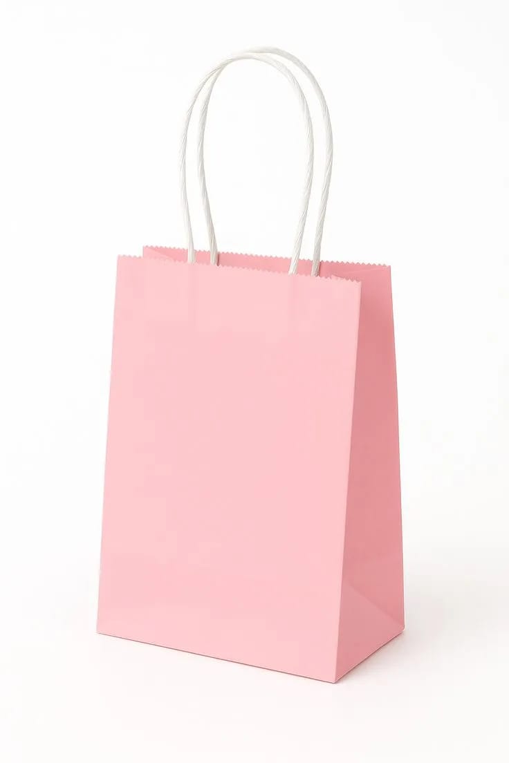 Elegant Pink Kraft Gift Bag