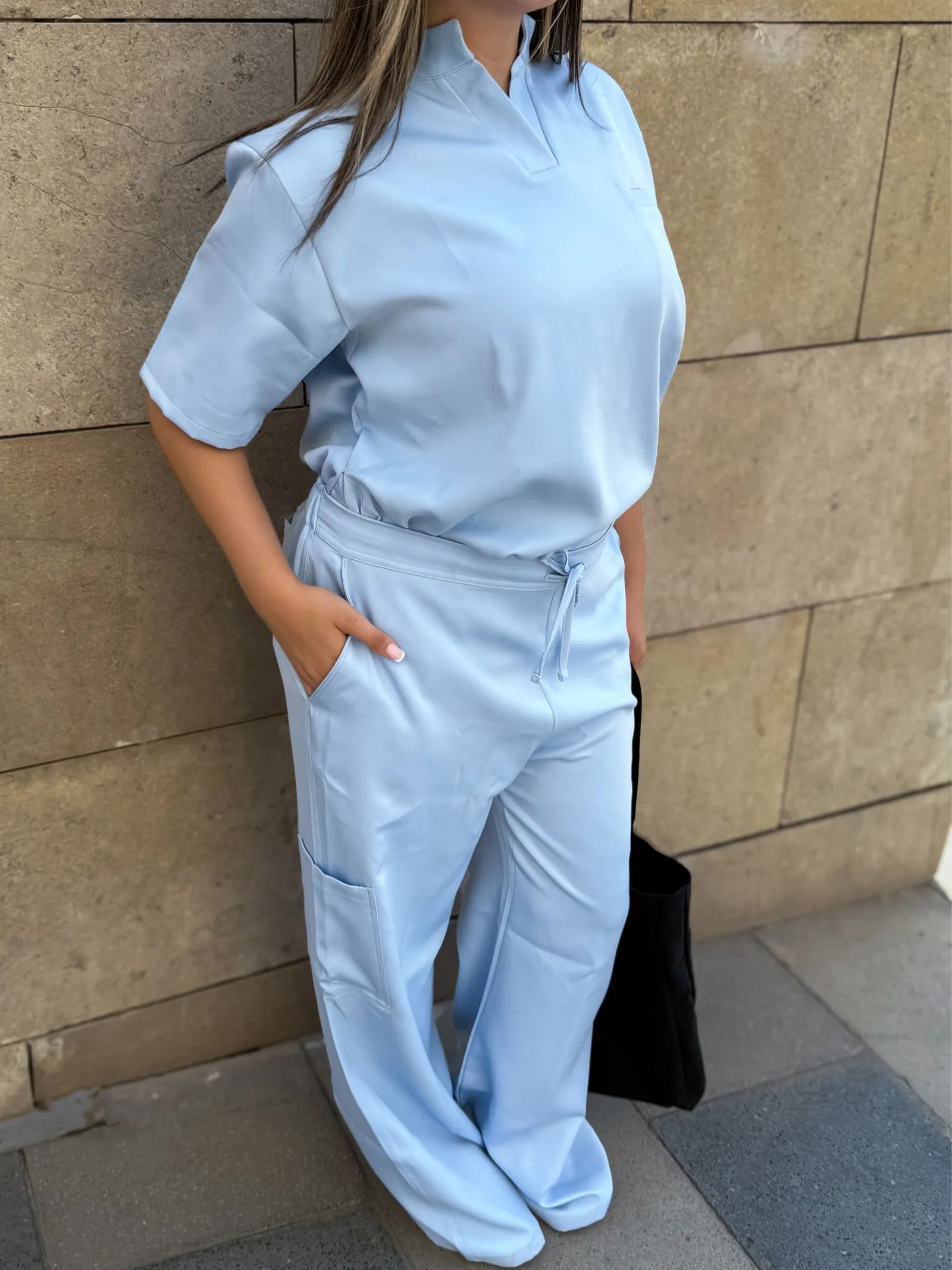 Baby Blue Supreme Flare Scrub