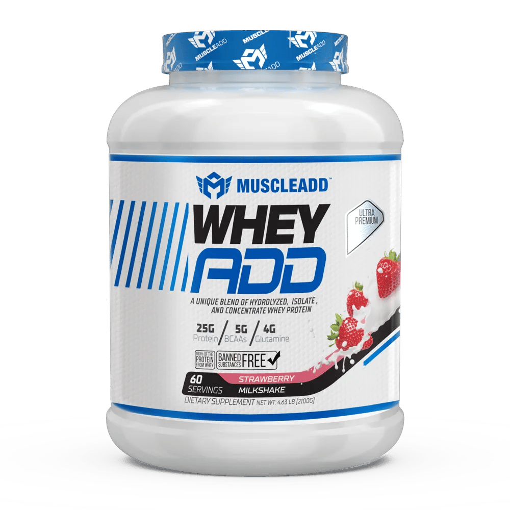 Muscle Add Whey Add-60Serv.-2100G-Strawberry Milkshake