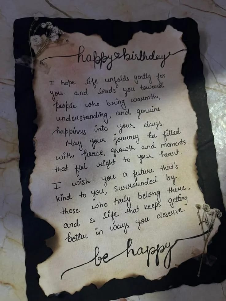 Handmade "Life Wishes" Vintage Letter