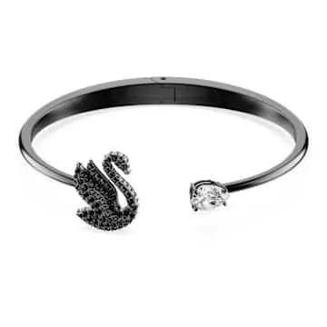 Swarovski Iconic Swan Black Crystal Bangle (100% Authentic)