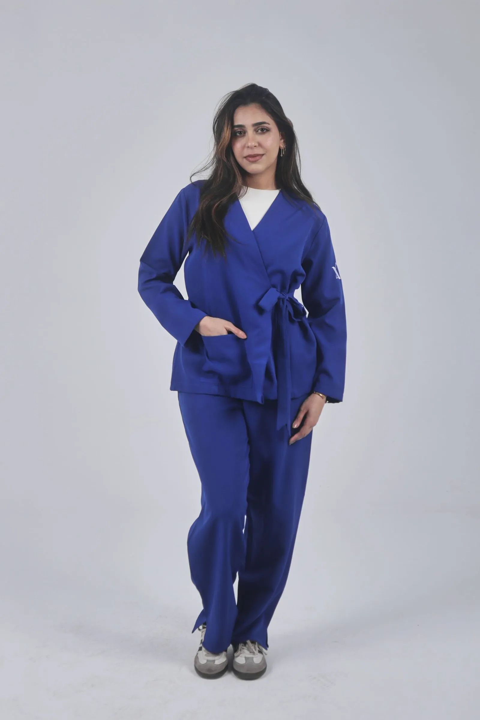 Royal Blue Ribbon Scrub