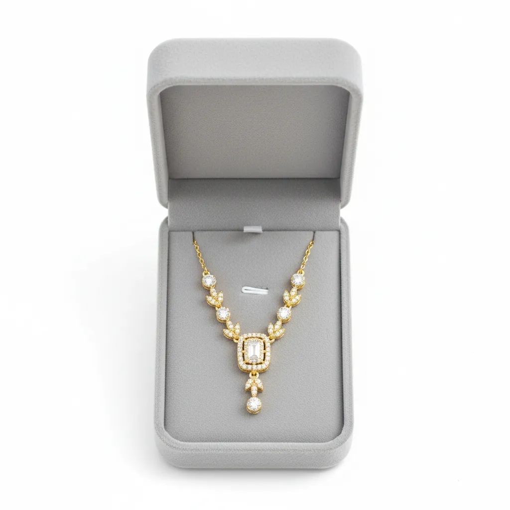 Royal Golden Olive Branch Necklace