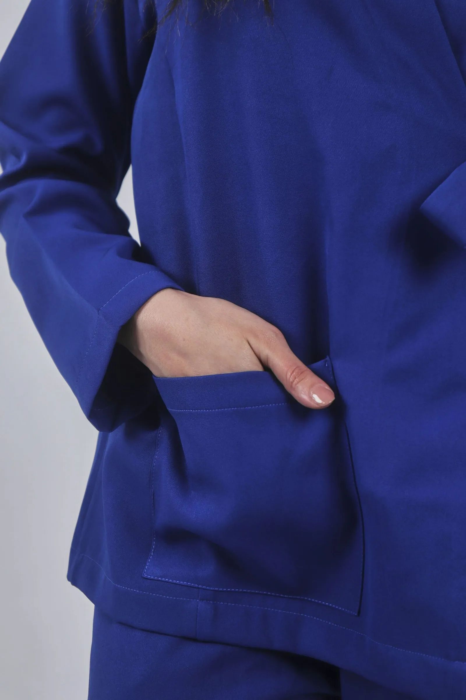 Royal Blue Ribbon Scrub