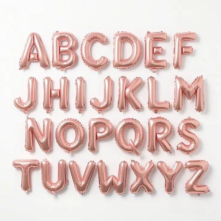 The Love Message Alphabet Balloons