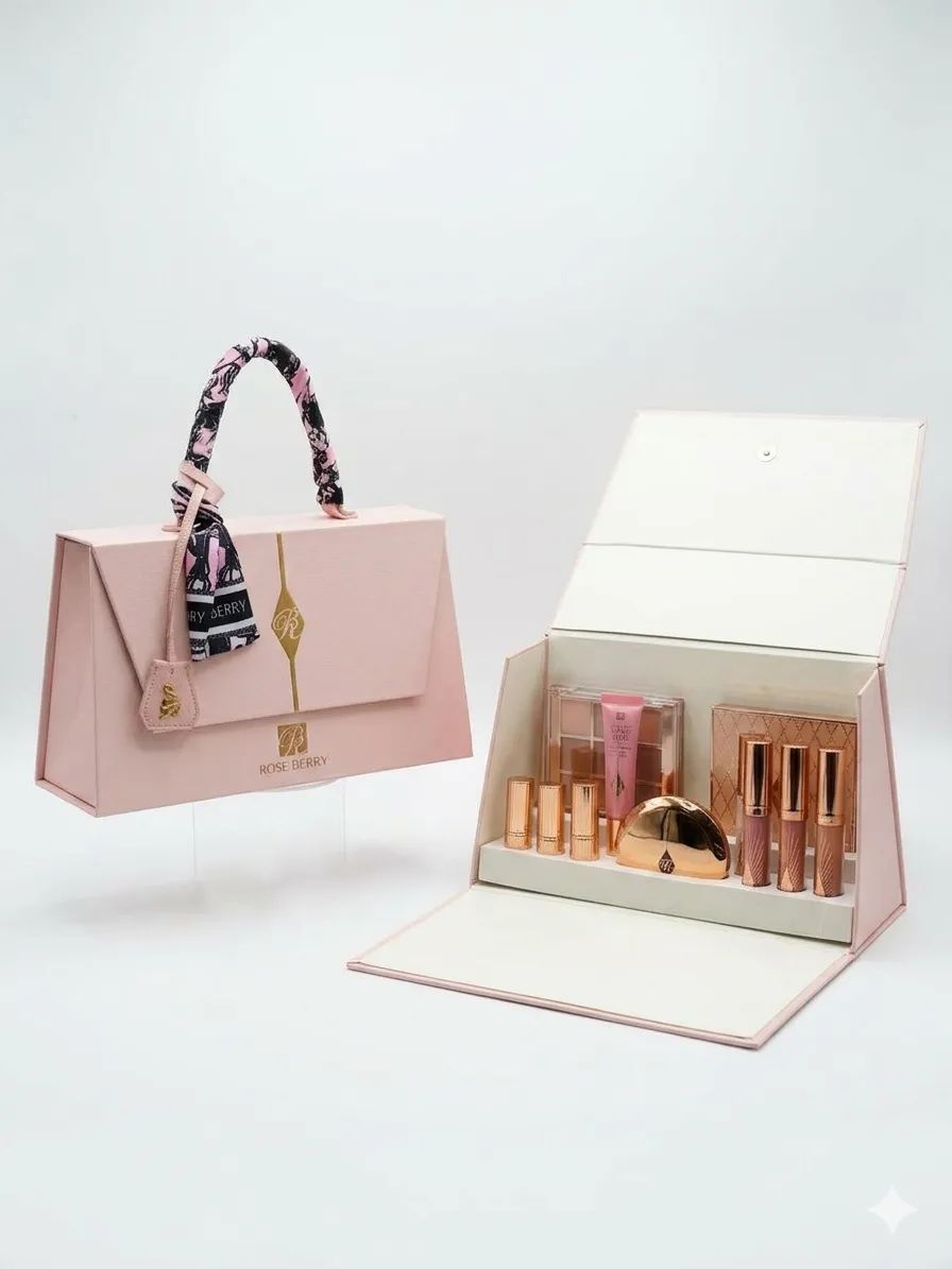 Rose Berry Luxury Beauty Vanity Case Gift Set