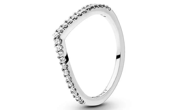Authentic Pandora Sparkling Wishbone Ring