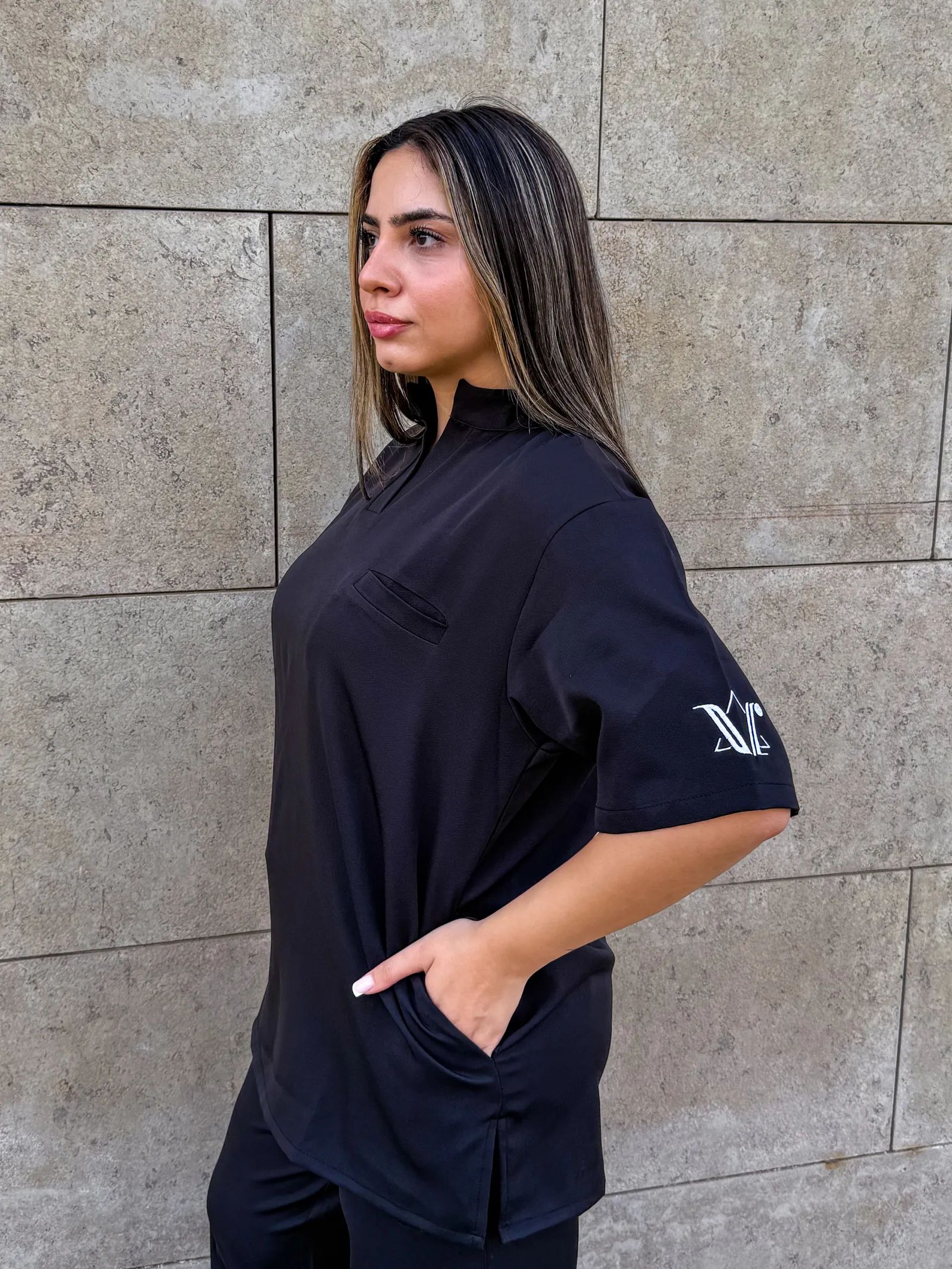 Black Supreme Flare Scrub