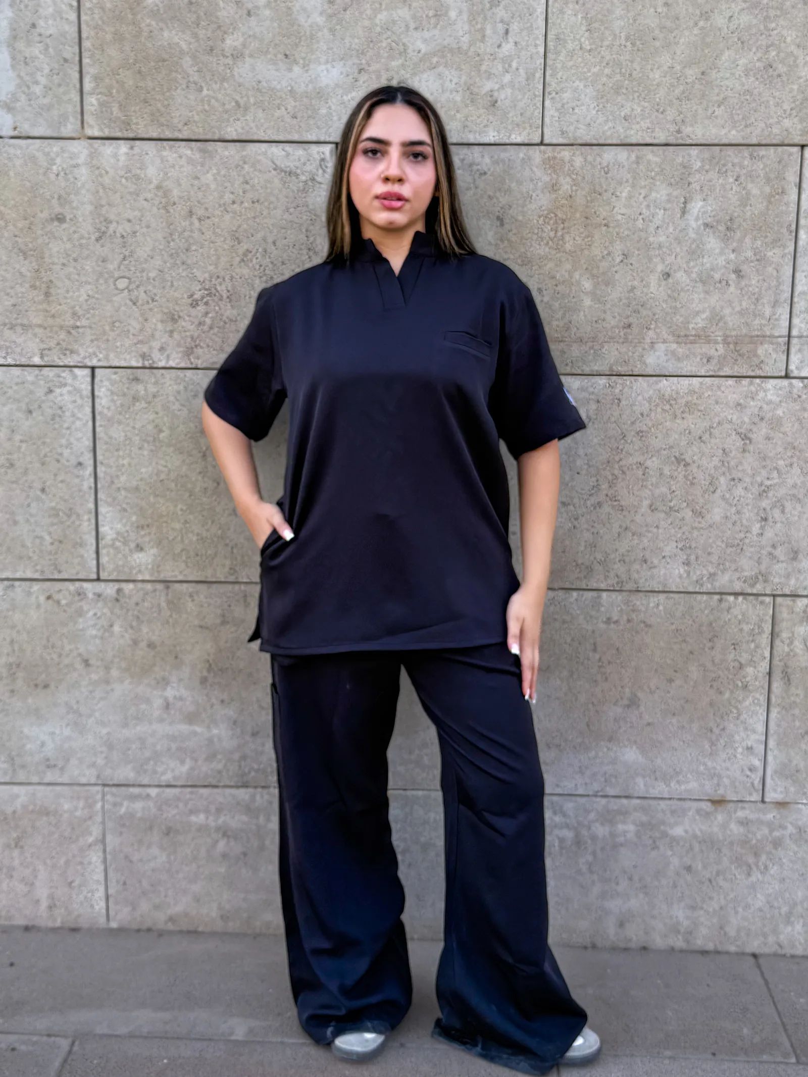 Black Supreme Flare Scrub
