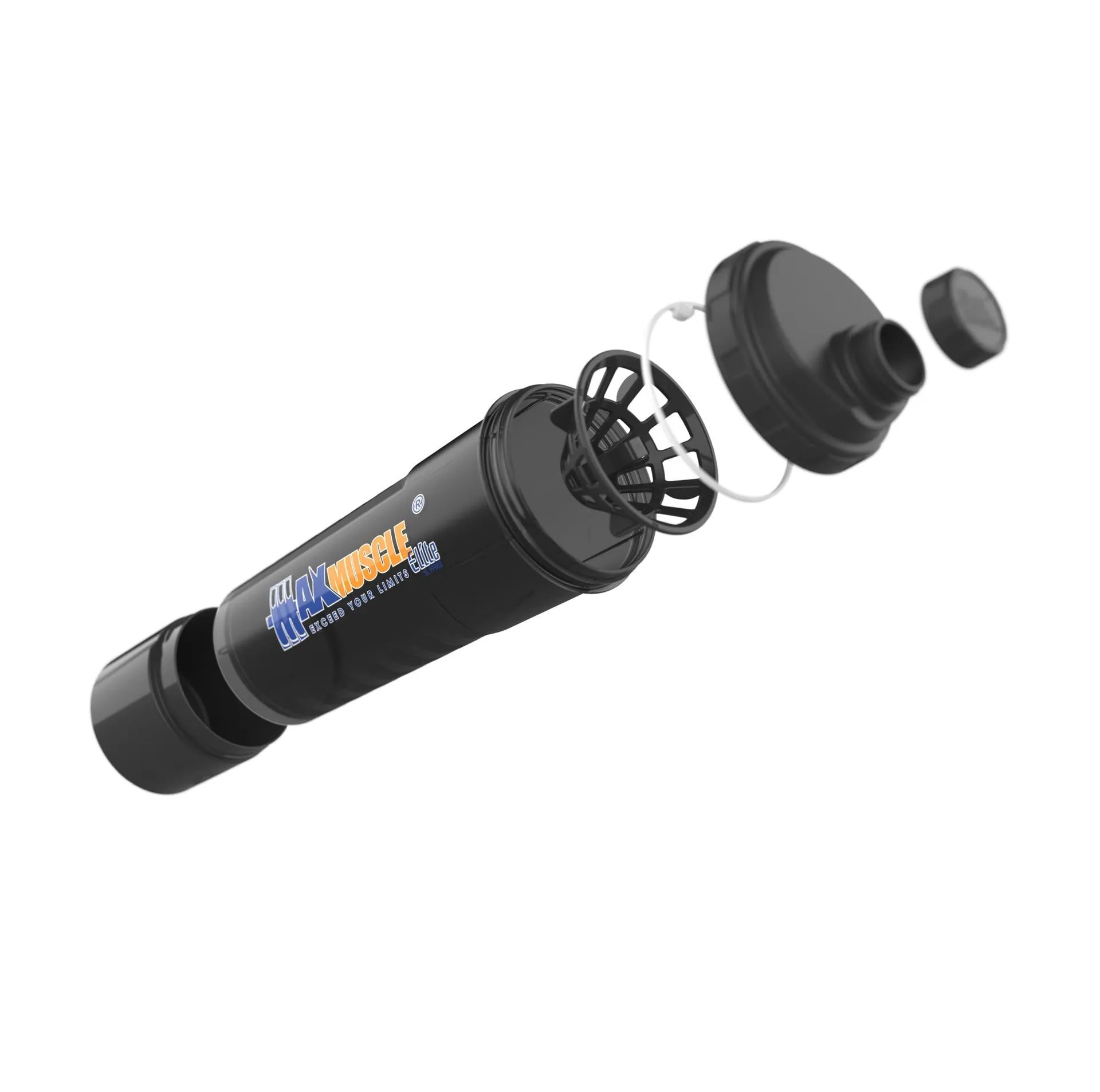 Max Muscle Smart Shaker-550ml-Black Smoke