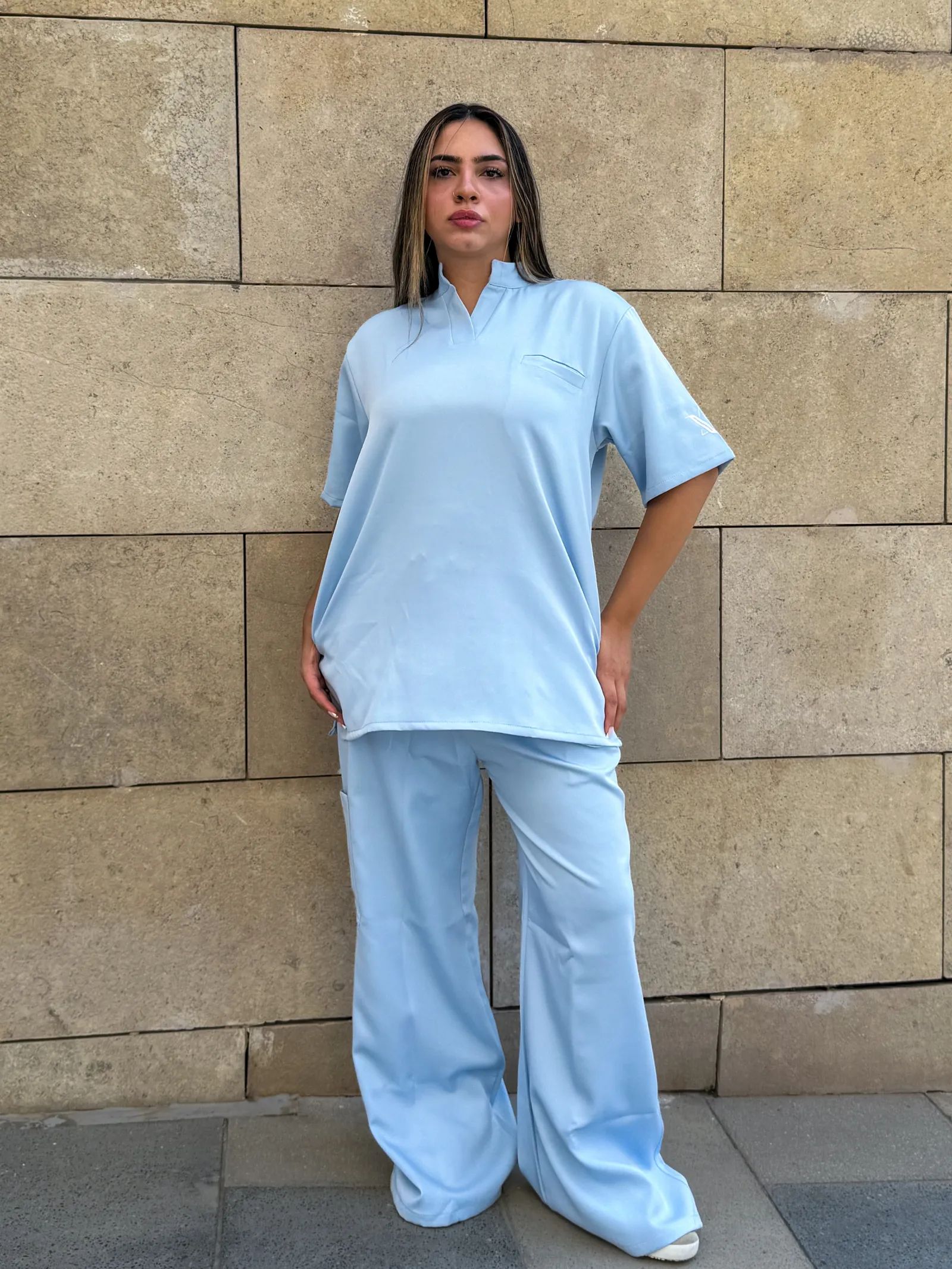 Baby Blue Supreme Flare Scrub