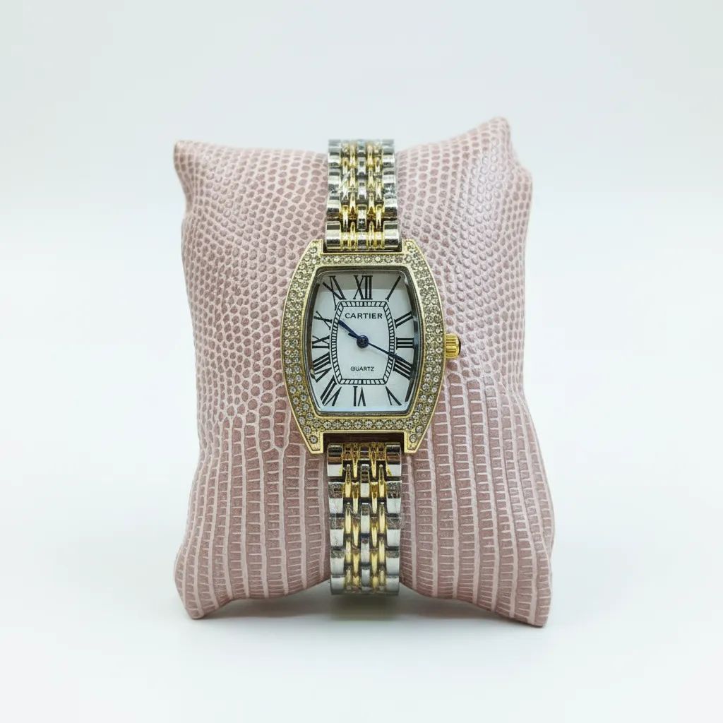 Vintage Royal Crystal Tonneau Watch