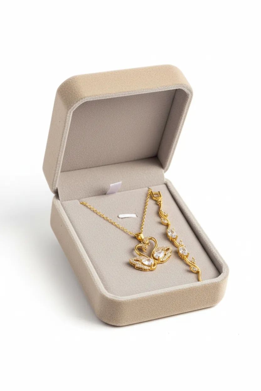Golden Swan Jewelry Set