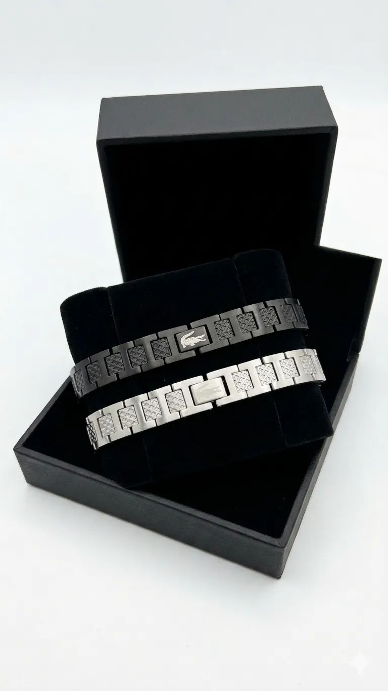 The Lacoste Urban Steel Bracelet Duo