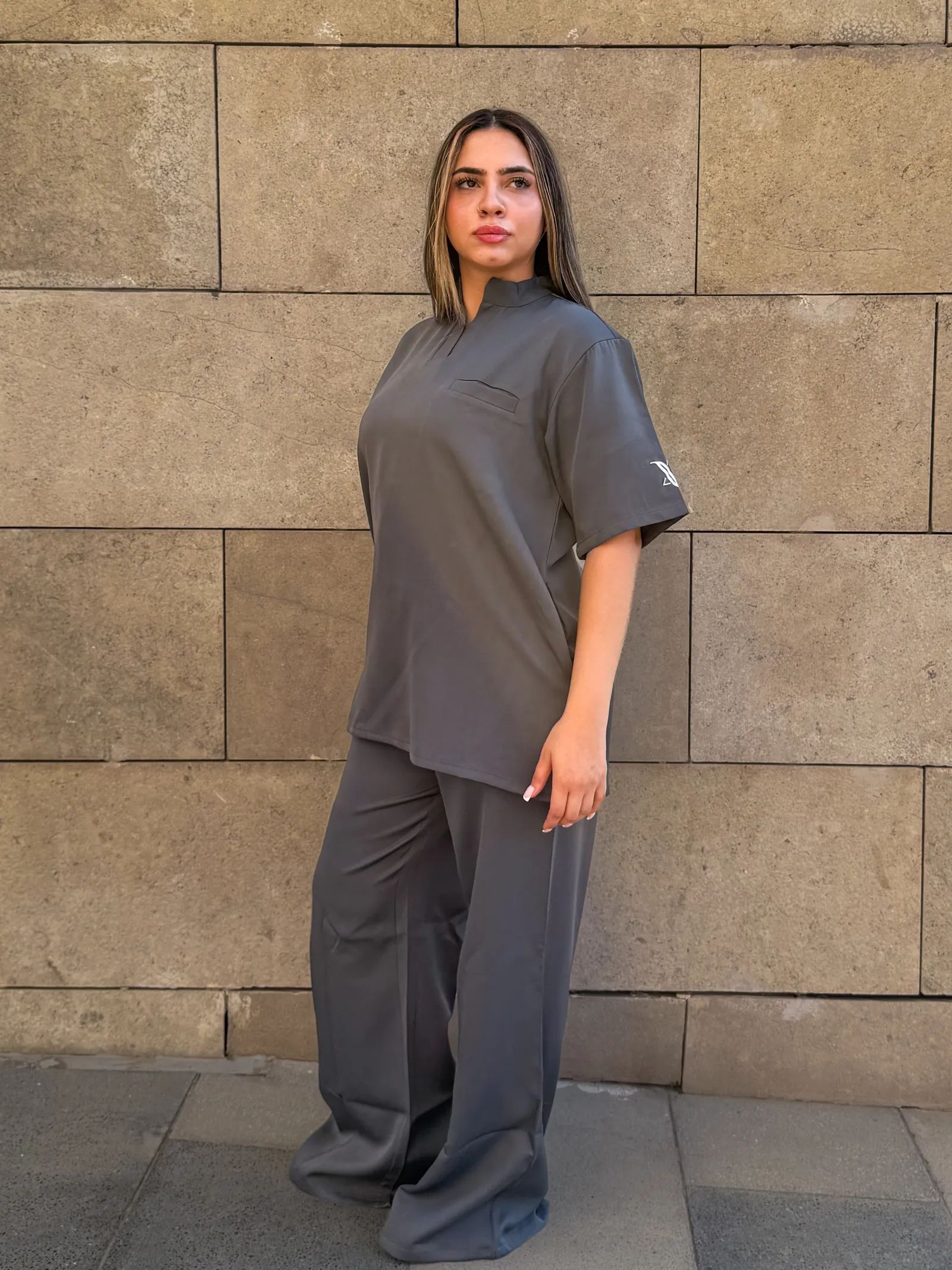 Gray Supreme Flare Scrub