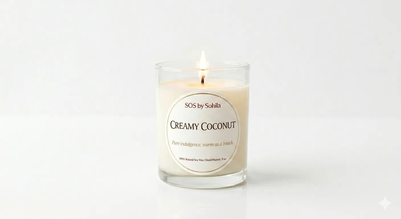 SOS Creamy Coconut Luxury Jar Candle