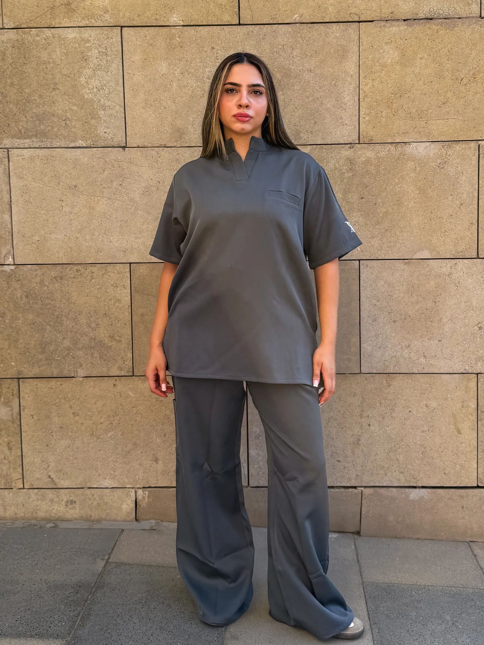 Gray Supreme Flare Scrub