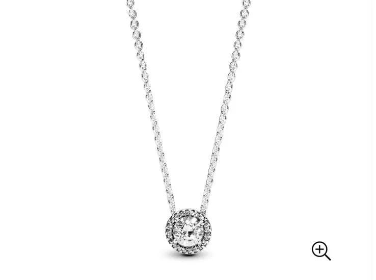 Authentic Pandora Sparkling Halo Necklace