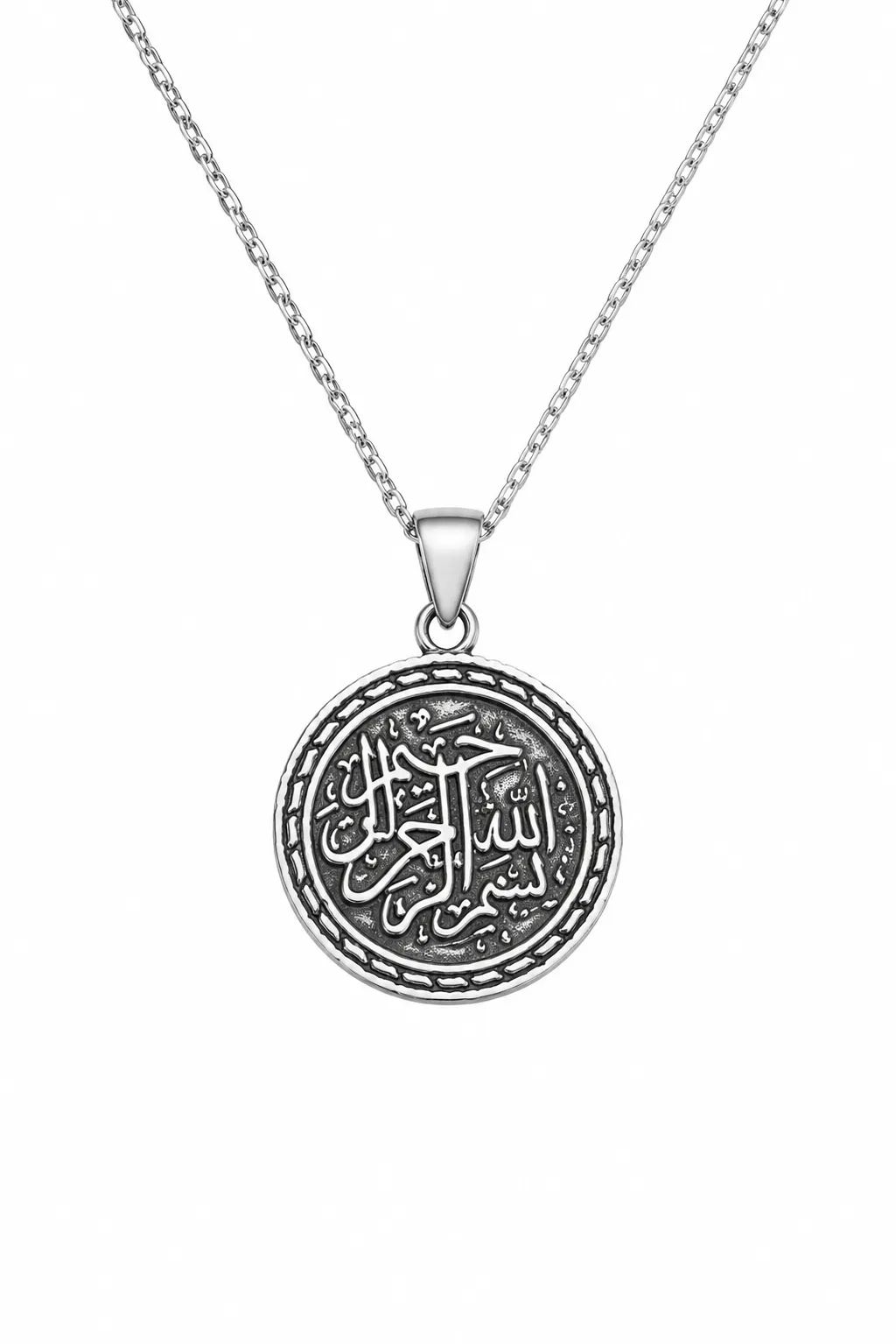 Silver 'Blessing' Calligraphy Pendant