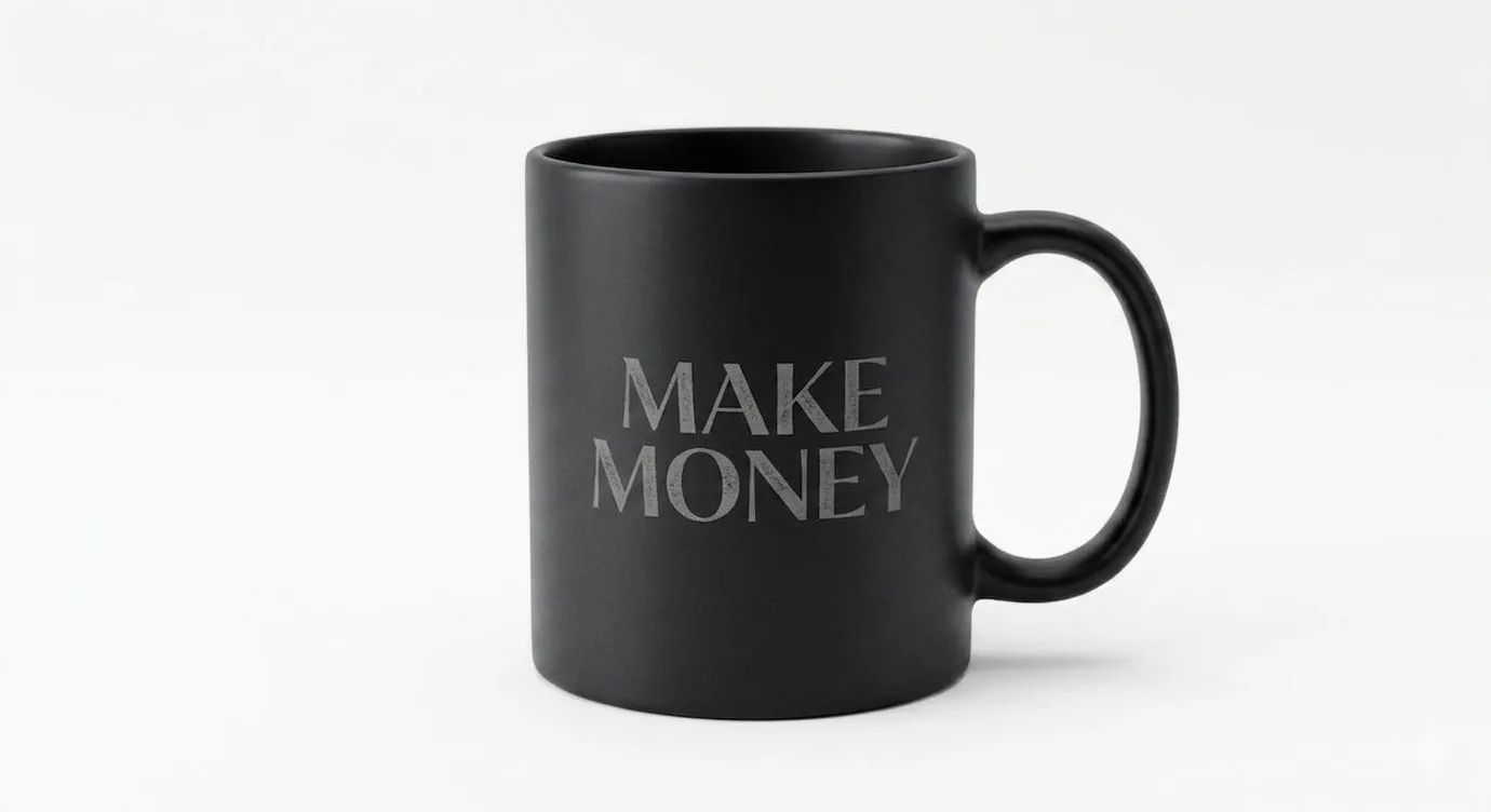The Motivation Matte Black Mug
