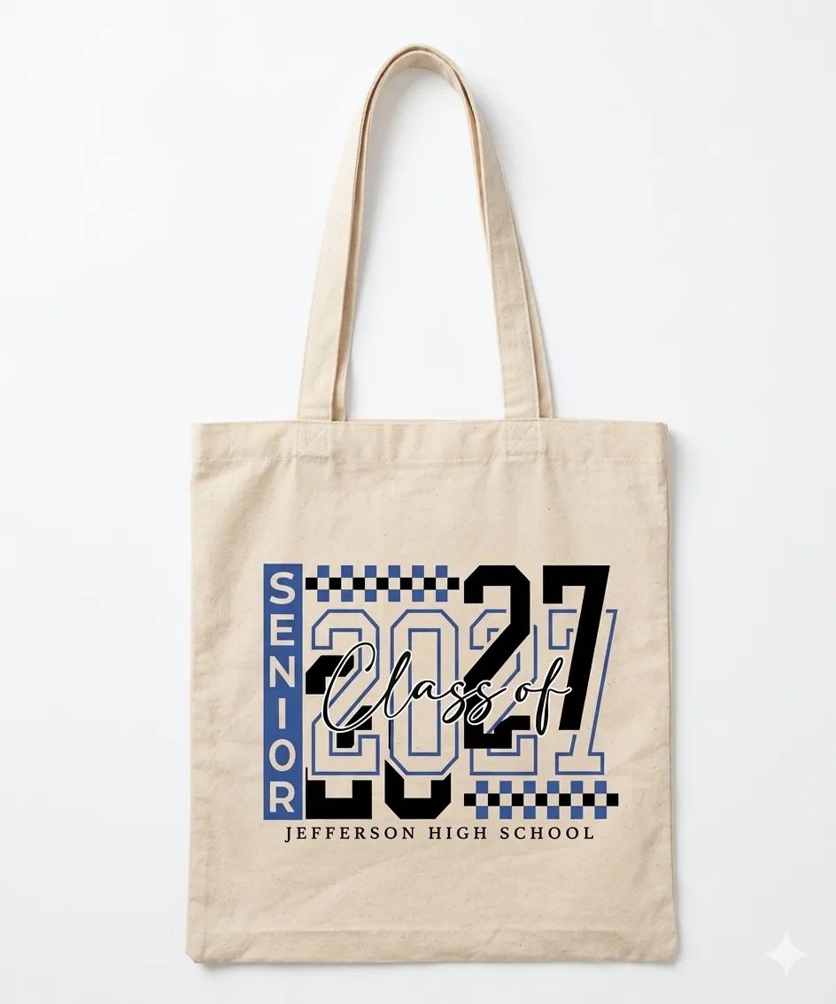 Customized Senior Class of 2027 Tote Bag)