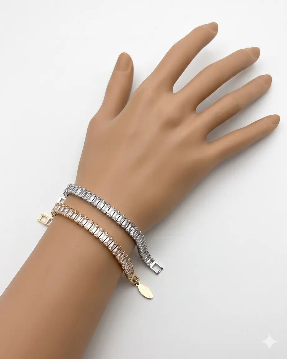 The Baguette Eternal Tennis Bracelet(Gold & Silver Duet Collection)