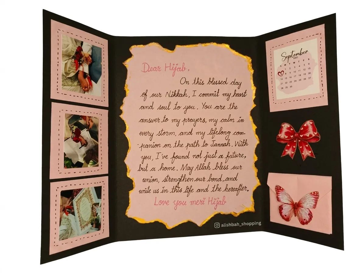 Handmade Nikkah Keepsake Card