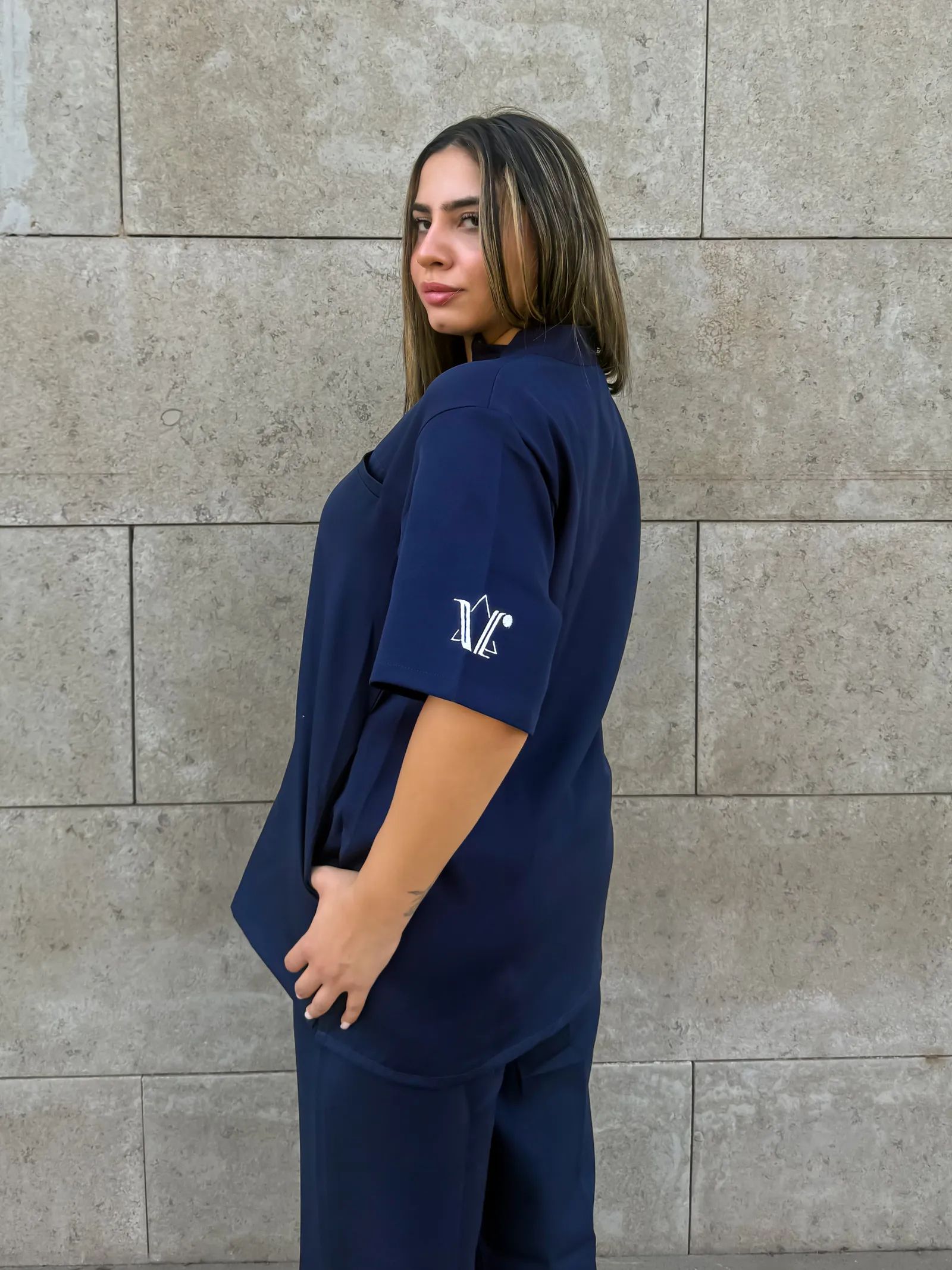 Navy Supreme Flare Scrub