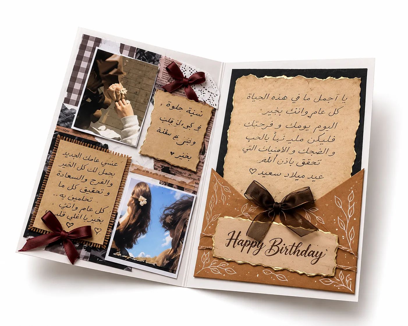 Handmade Birthday Memories Scrapbook Card)