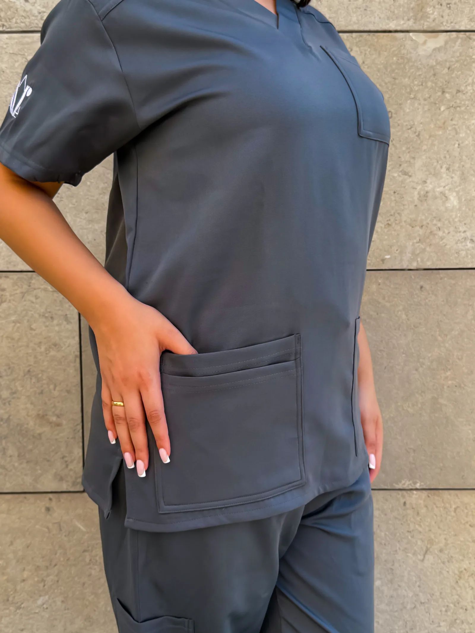 Gray Classic Scrub