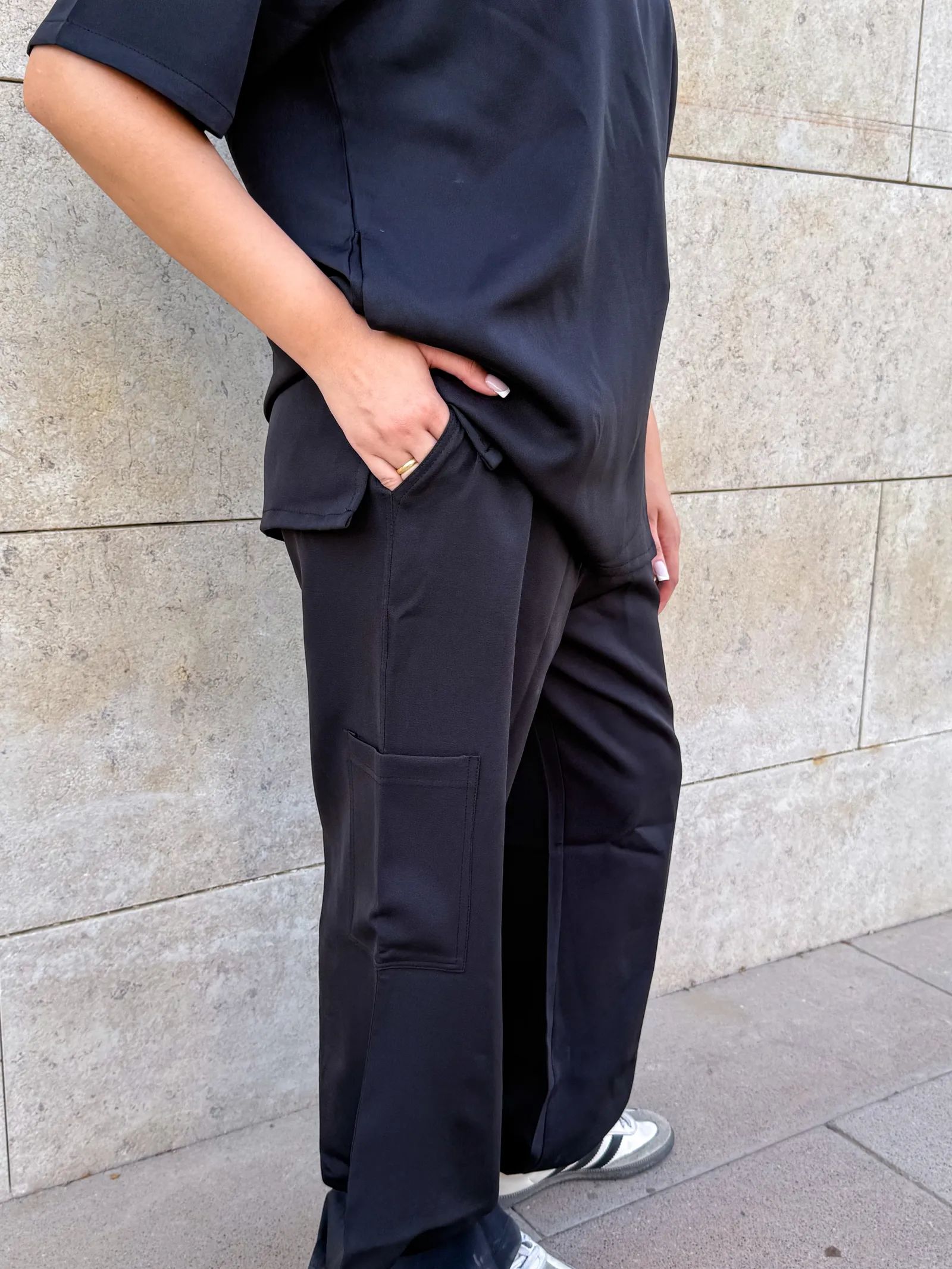 Black Supreme Flare Scrub